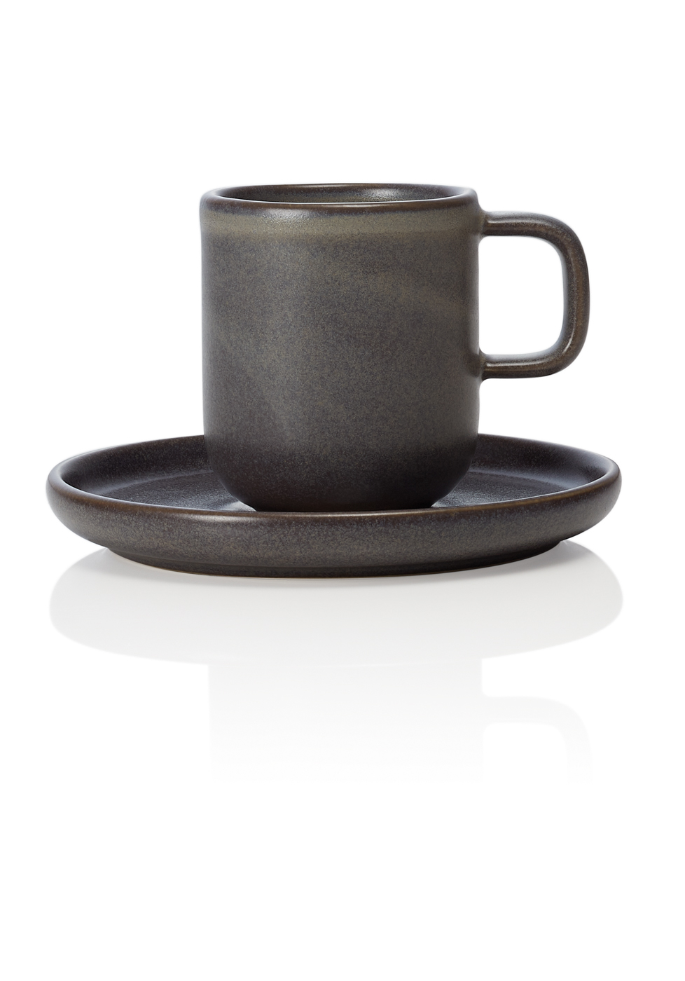 Espresso- und Untertasse ROCKZZERO, 0,09 ltr., Set á 6 Stück, stone grey, Steinzeug Durchmesser der Untertasse: 11,5 cm, Farbe: Stone Grey