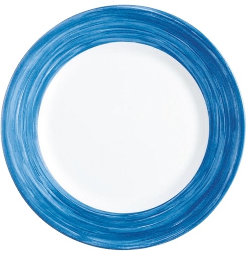 Teller flach 15,5 cm aus Opalglas Form BRUSH - Darkblue / dunkelblau von Arcoroc Arcoroc