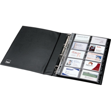 Sigel Visitenkartenringbuch 27 x 32,5 x 5,3 cm (B x H x T) Kunststoff schwarz 20 Hüllen