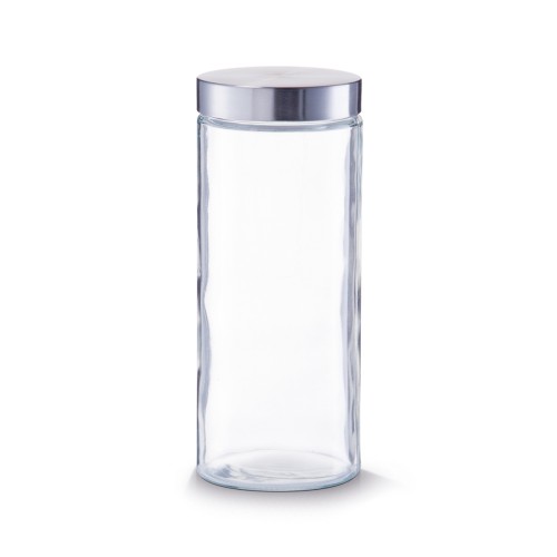 Vorratsglas NORBERT, Inhalt: 2100 ml, Durchmesser: 11 cm, Höhe: 27 cm, aus Glas mit Edelstahldeckel