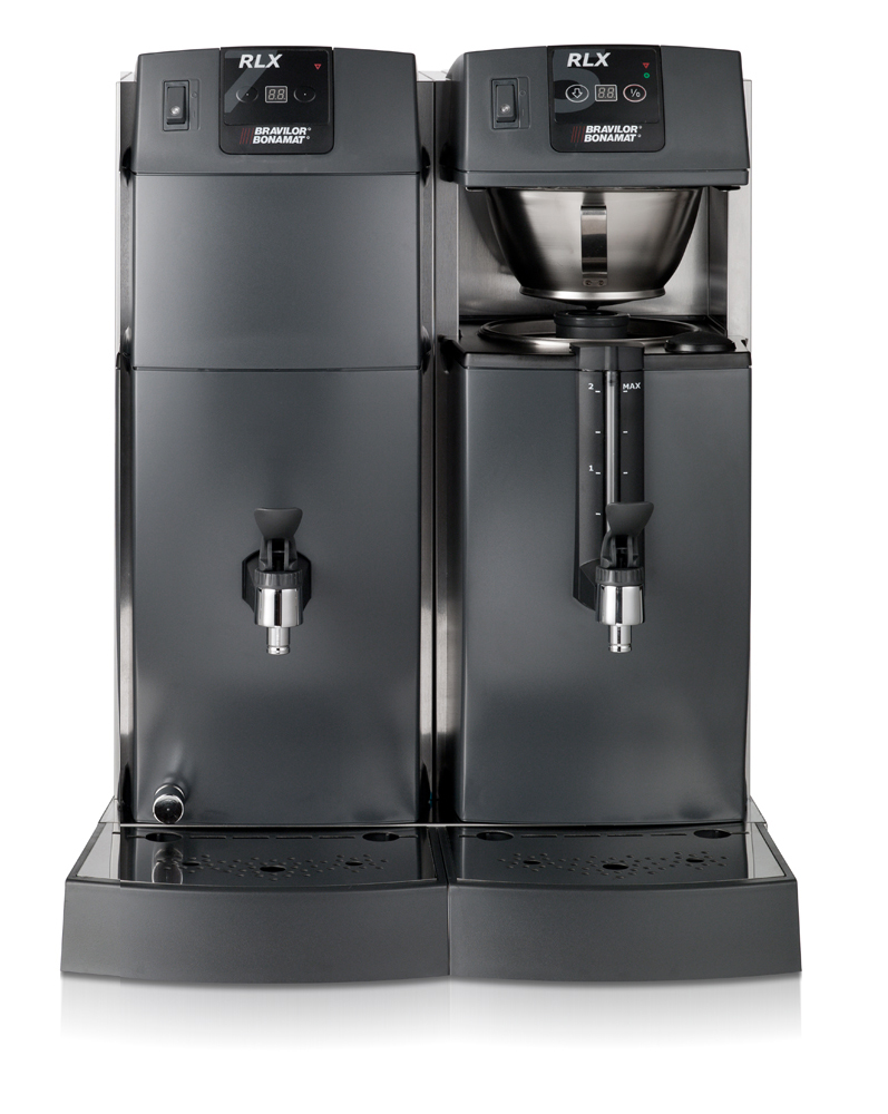 BONAMAT Filterkaffeemaschine RLX 75 - 400V, integriertes Heißwassergerät und Wasseranschluß, ausgestattet mit Digitaldisplay.