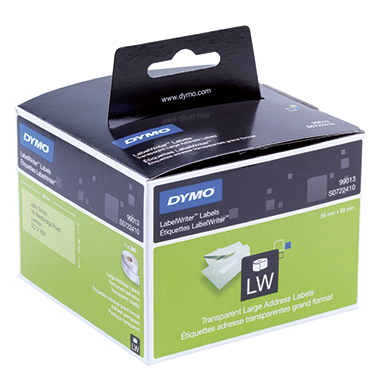 DYMO® Adressetikett LW 89 x 36 mm (B x H) Kunststoff transparent 260 Etik./Rl.