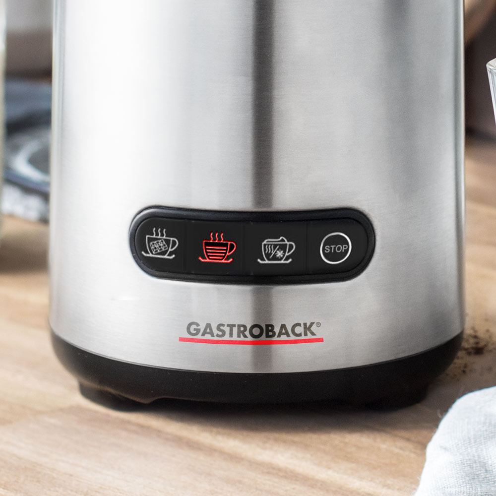 Gastroback Design Milk & Chocolate Advanced, Milchaufschäumer mit 4 Automatikprogrammen