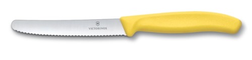 Brötchenmesser Victorinox SWISS CLASSIC, mit Wellenschliff, Länge: 11, Farbe: gelb