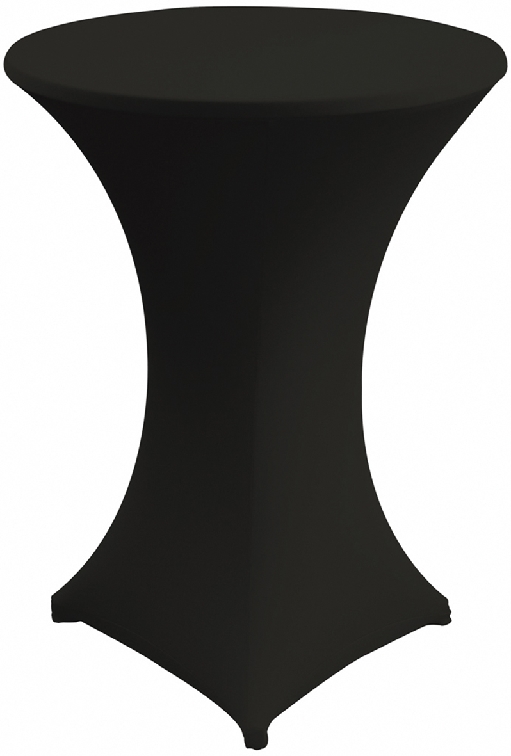 Stretch-Stehtischhusse MARS, Farbe: schwarz, Durchmesser: 80-85 cm, incl. Topcover, 210 g/qm, Material: 10% Elastan, 90% Polyester