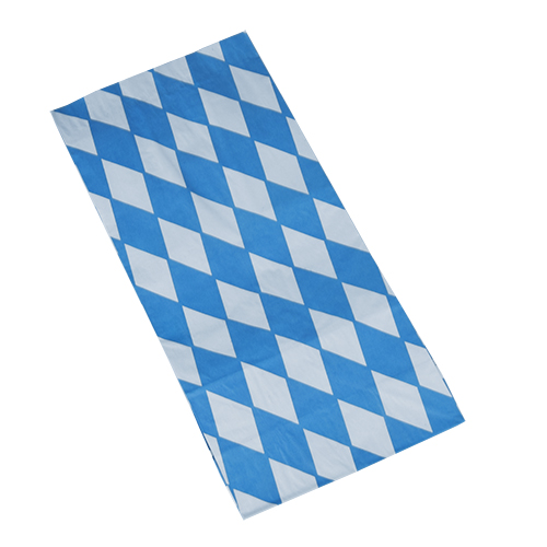 100 Hähnchenbeutel, Papier mit Alu-Einlage 28 cm x 13 cm x 8 cm "Bayrisch blau" 1/1 von Starpak