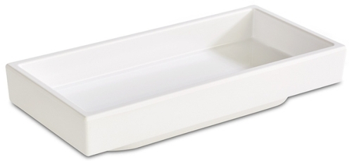Bento Box -ASIA PLUS- 15,5 x 7,5 cm, H: 3 cm Melamin innen: weiß, glänzend außen: weiß, matt 0,10 Liter spülmaschinengeeignet
