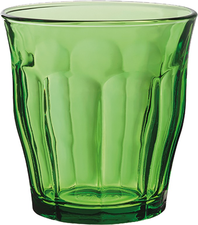 Picardie Green Becher 25cl Maße: 8,6 x 8,6 x 9 cm - Mat.: Glas gehärtet