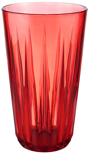 Trinkbecher -CRYSTAL- Ø 9 cm, H: 15,5 cm Tritan, 0,5 Liter Farbe: red star stapelbar Made in Germany bruchsicher
