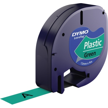 DYMO® Schriftbandkassette LT 12 mm x 4 m (B x L) grün schwarz