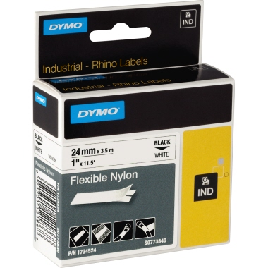 DYMO® Schriftbandkassette IND 24 mm x 3,5 m (B x L) weiß schwarz