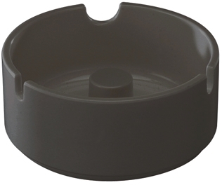 WACA Aschenbecher 100 mm Aschenbecher aus Melamin, stapelbar und glutfest, Farbe: schwarz