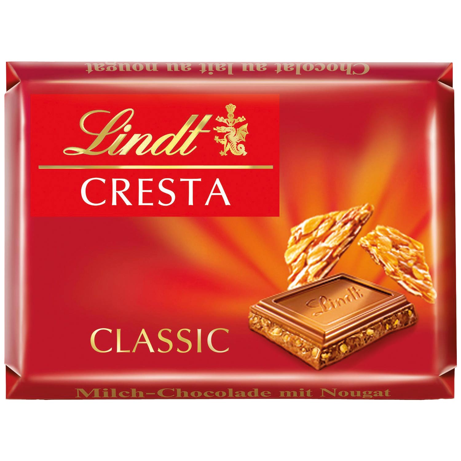 Lindt Naps Cresta Mini Nugat/Krokant, ca. 375 Schokoladentäfelchen einzeln verpackt, Inhalt 3 KG.