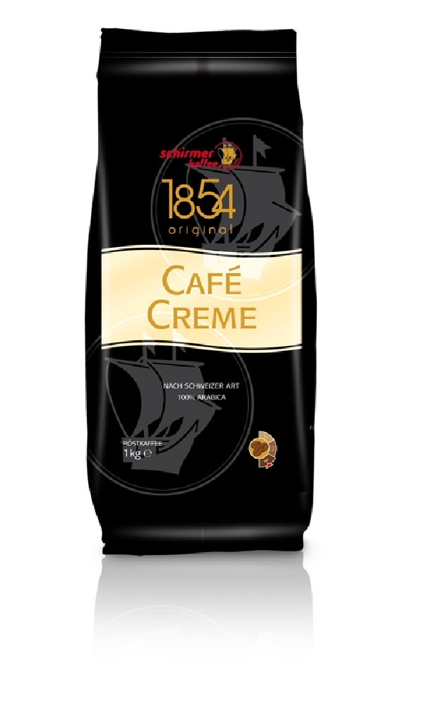 Schirmer 1854 Cafe Creme, Inhalt: 1 kg, ganze Bohnen