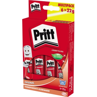 Pritt Klebestift Original Multipack nicht nachfüllbar 6 x 22g 6 St./Pack.