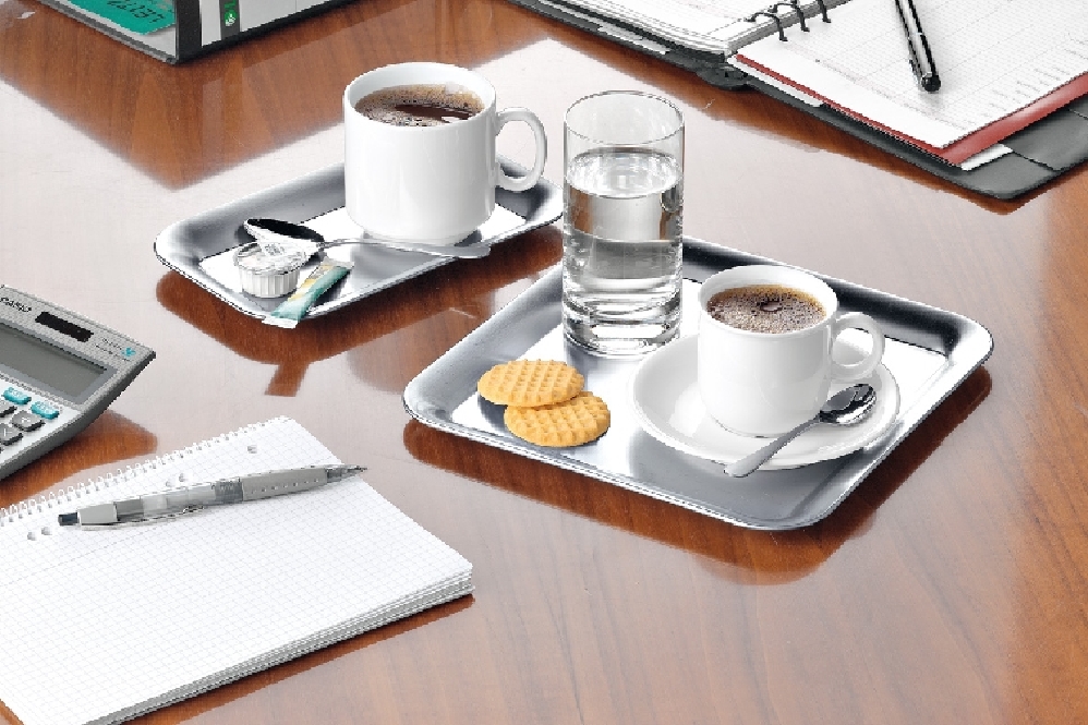 Kaffeehaustablett CHARME für 1-2 Personen, quadratisch, 23 x 23 x 1,5 cm (LxBxH), ohne Rand ca. 18 x 18 cm