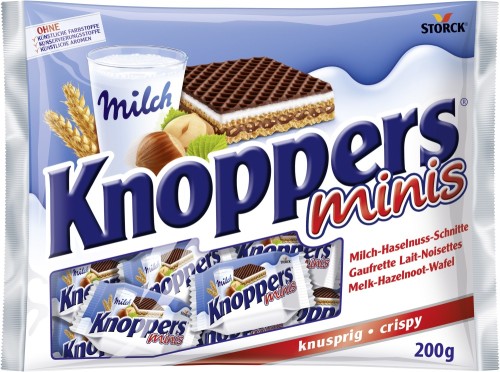 Storck Knoppers Minis Waffeln mit Schokolade 200G