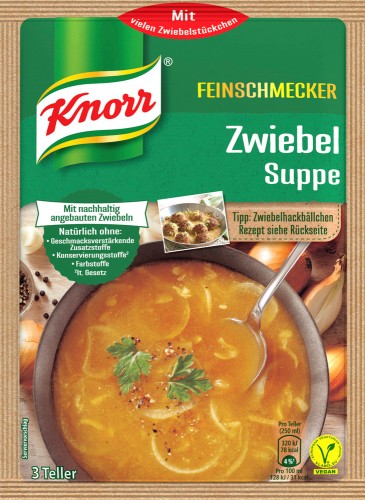 Knorr Feinschmecker Zwiebel Suppe 3 Portionen 62G