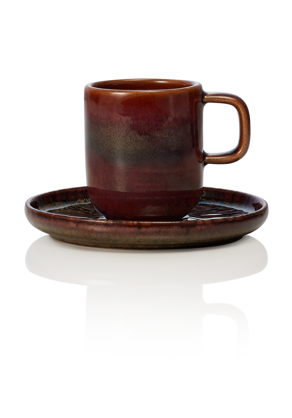 Espresso- und Untertasse ROCKZZERO, 0,09 ltr., Set á 6 Stück, amazonas, Steinzeug Durchmesser der Untertasse: 11,5 cm, Farbe: Amazonas