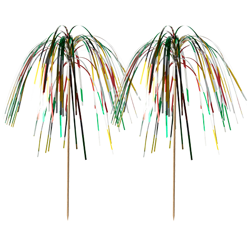 100 Deko-Picker 15,5 cm "Feuerwerk" multicolor von PAPSTAR