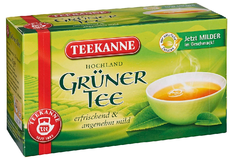 Teekanne Grüner Tee - erfrischend, angenehm mild Glasportion ohne Einzelumhüllung Inhalt: 40 Beutel