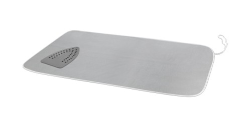 Tisch-Bügeldecke mit Bügeleisenablage FANCY HOME, Metallic-Grau