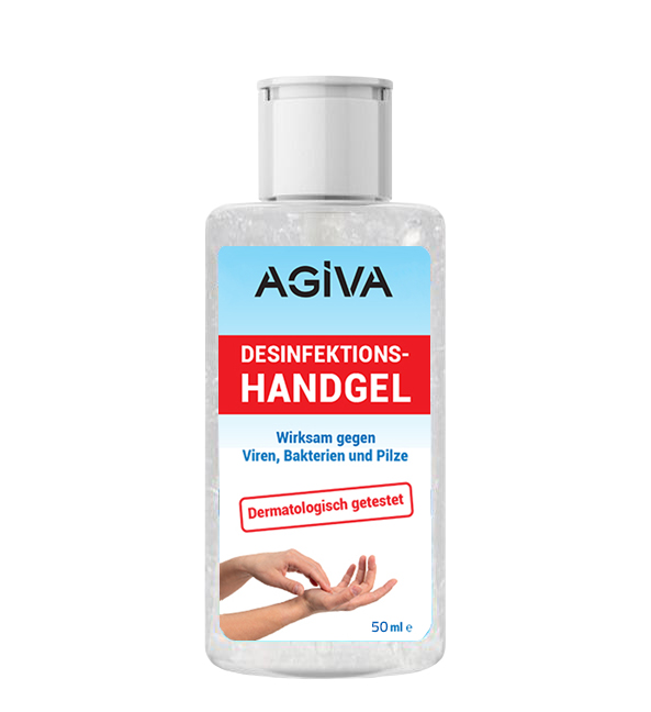 AGIVA Desinfektions-Handgel in der 50ml Flasche für die schonende Hand Desinfektion