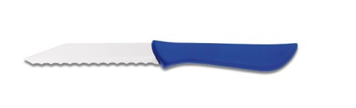 Giesser Brötchenmesser mit Wellenschliff, blauer Griff - schönes Küchenmesser für viele Zwecke