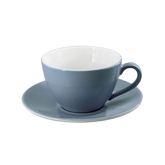 Obertasse 0,45 l - Form: Table Selection - Dekor, 79925 grau-blau - aus Porzellan. Hersteller:, Eschenbach. "Made in Germany".