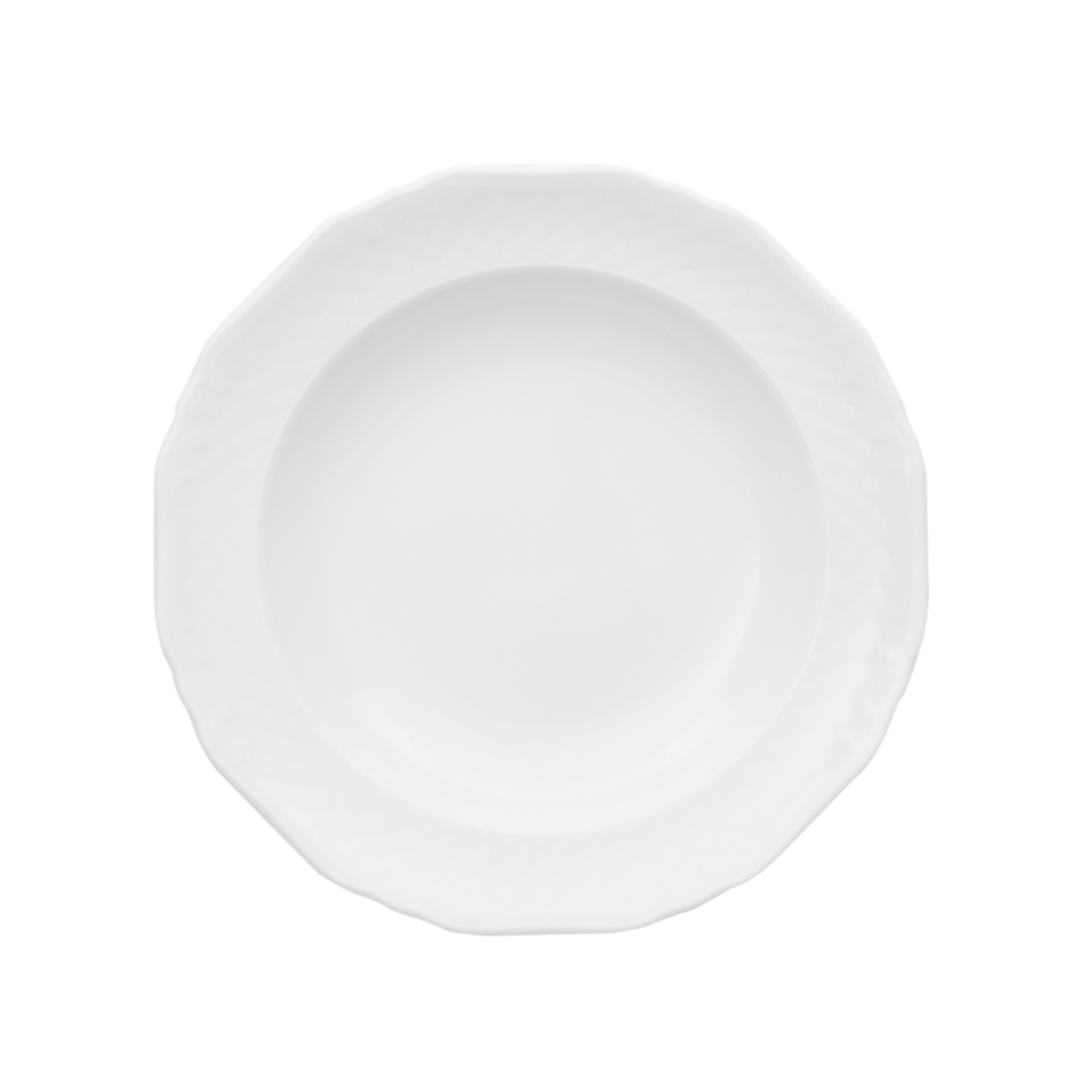Suppenteller tief - Durchmesser 22,0 cm - Form LA REINE - uni weiß