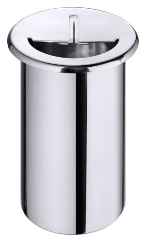 Messerabstreichbehälter, einbaufähig aus Edelstahl 18/10, dreiteilig für Thekeneinbau mit Einbauzylinder, Innenbehälter und Spezialaufsatz,