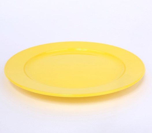 vaLon Zephyr Frühstücksteller 20,5 cm aus schadstofffreiem Kunststoff in der Farbe sonnengelb.