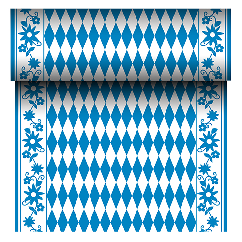 Tischläufer, stoffähnlich, Airlaid 24 m x 40 cm "Bayrisch Blau" von PAPSTAR