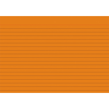 BRUNNEN Karteikarte DIN A5 quer liniert orange 100 St./Pack., Format der Karte: DIN A5 quer, liniert, Grammatur: 180