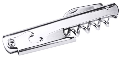 Kellnermesser aus Edelstahl 18/0, hochglänzend, mit Messer, Korkenzieher und Kapselheber Länge: 11 cm