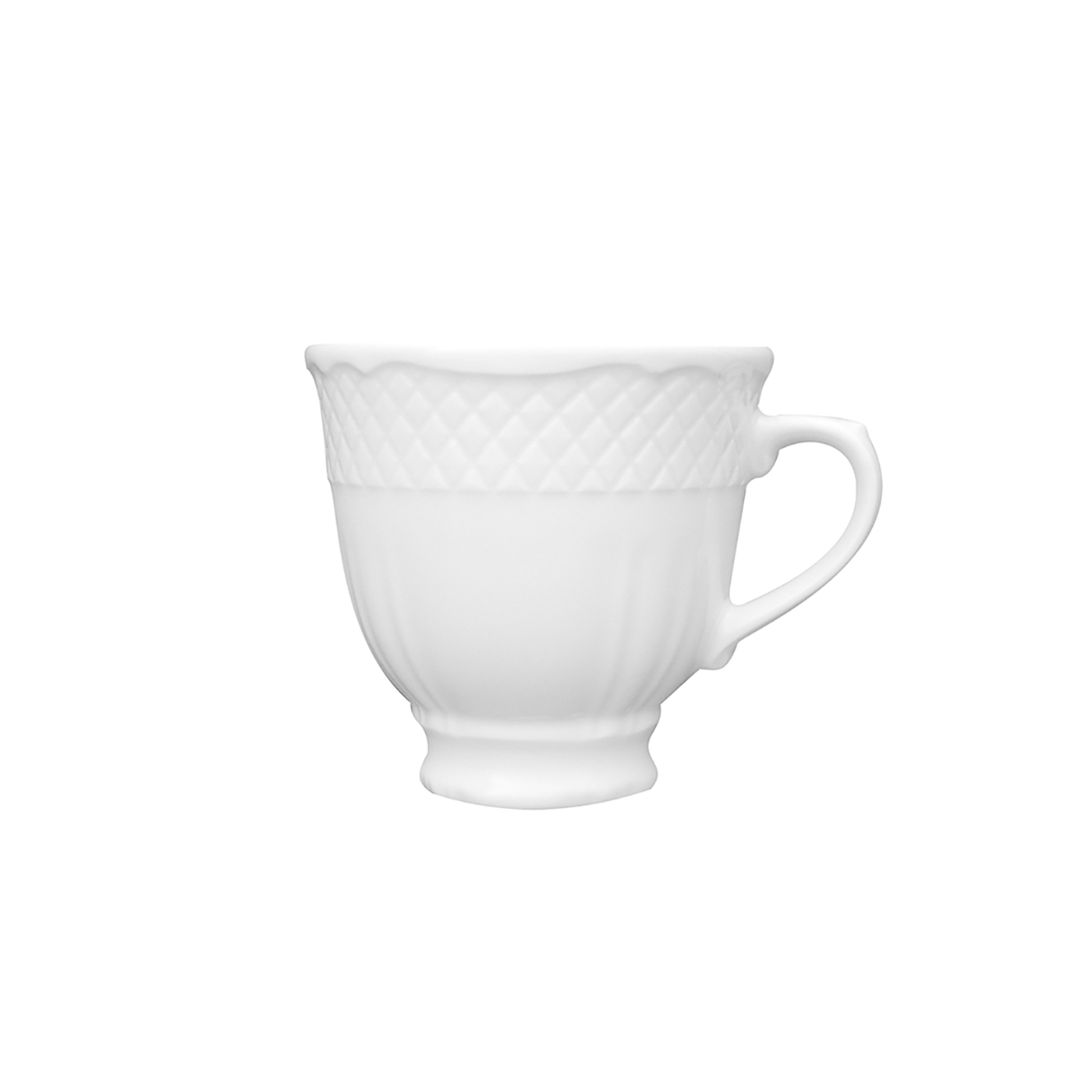 Kaffee-Obertasse - Inhalt 0,22 ltr -, Form LA REINE - uni weiß - nicht stapelbar, ohne Untertasse