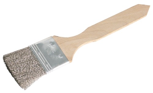 Drahtpinsel mit feinen Messingborsten, mit Holzgriff, zum Aufrauen glatter Oberflächen Länge: 22 cm, Breite: 5 cm