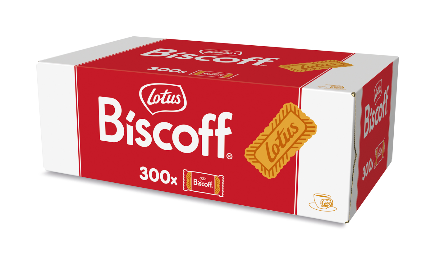 Lotus Karamellgebäck BISCOFF, Inhalt: 300 Stück à 6,25 g je Karton.