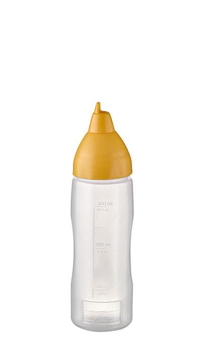 APS Quetschflasche -NON DRIP- Ø 5,5 cm, H: 21 cm, 350 ml Polyethylen, transparent
