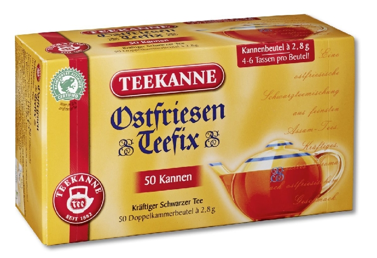Teekanne Ostfriesen Teefix Kännchenportion ohne Einzelumhüllung Inhalt: 50 Beutel