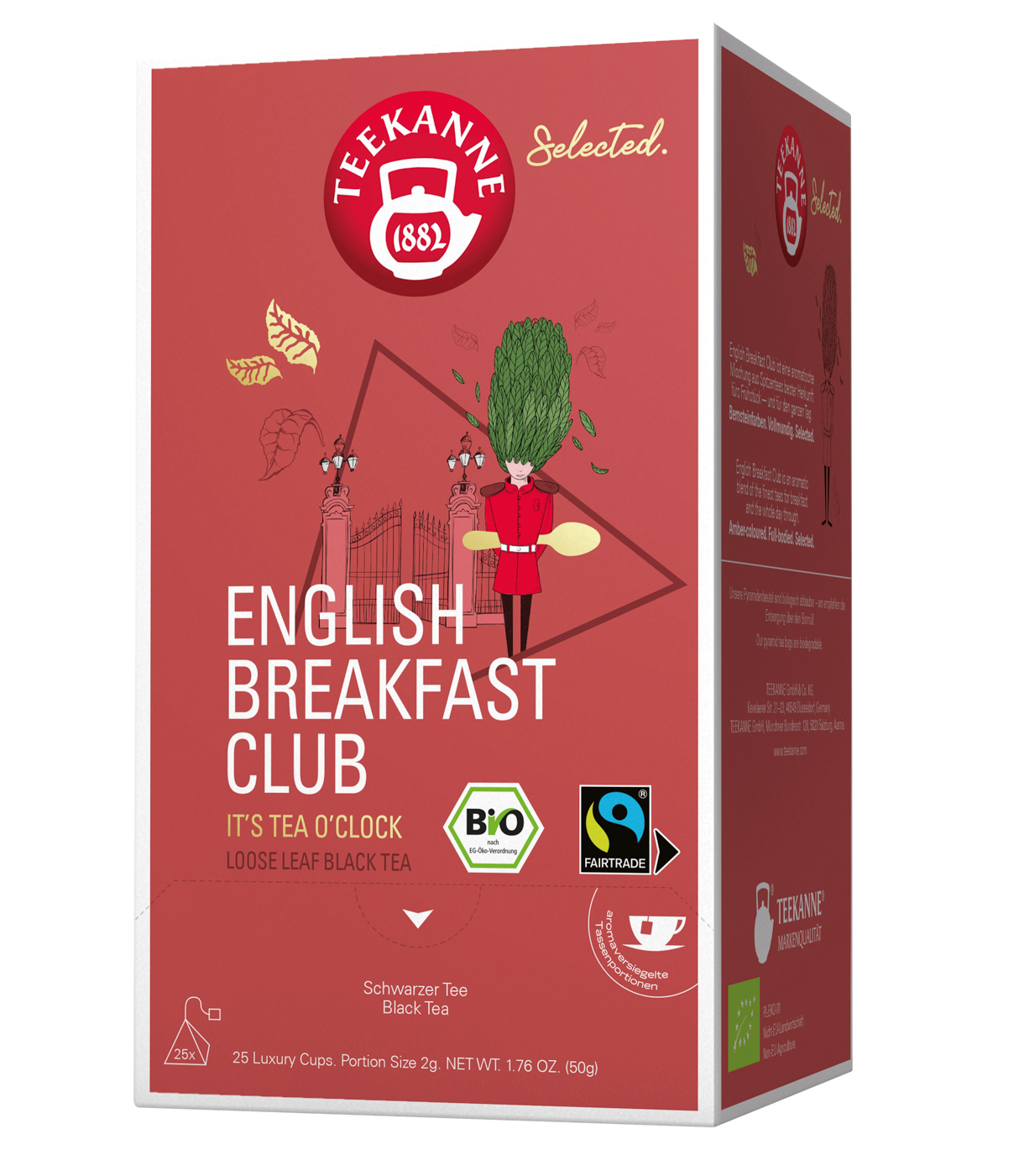 Teekanne Bio Luxury Cup English Breakfast Club, Inhalt: 25 Beutel - Glasportion.
