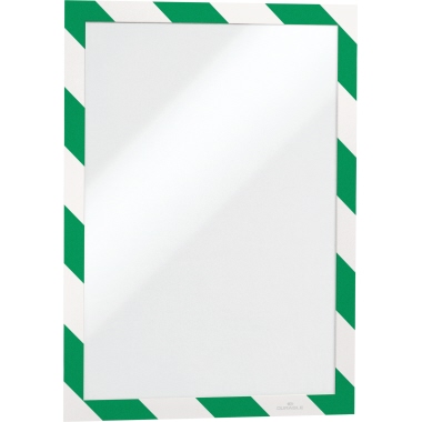 DURABLE Magnetrahmen DURAFRAME® SECURITY DIN A4 PVC grün/weiß 2 St./Pack.