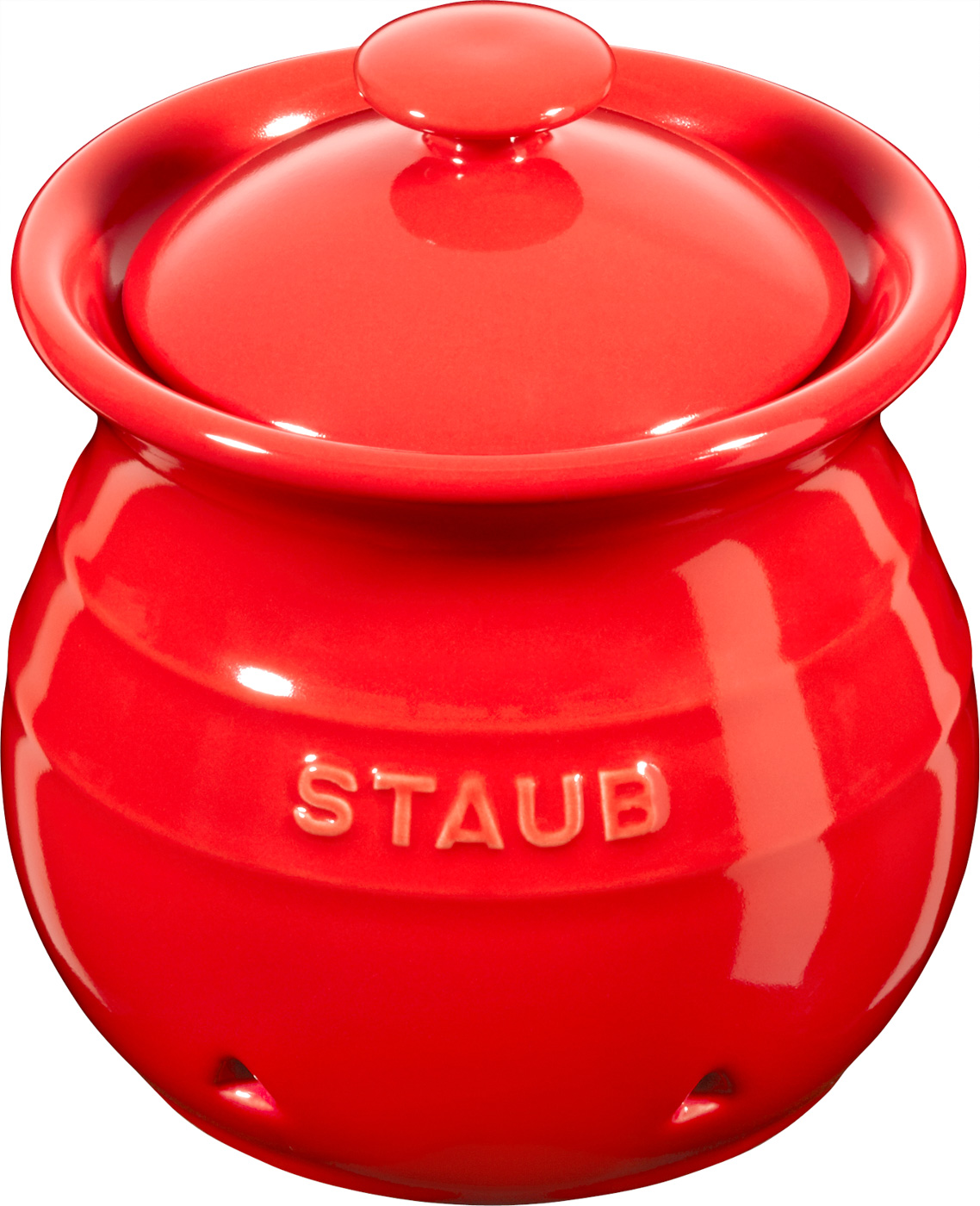 Knoblauchbehälter, Kirsch-Rot, Keramik, 500 ml, Serie: Ceramique. Marke: Staub