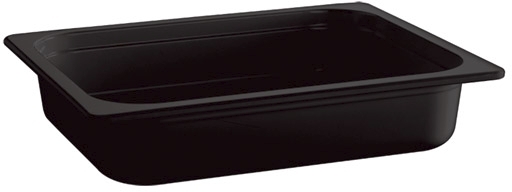 GN 1/1 Behälter -ECO LINE- 53 x 32,5 cm, Tiefe: 65 mm Melamin, schwarz, 7,1  Liter spülmaschinengeeignet stapelbar nicht | 383-2824