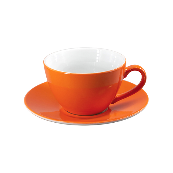 Obertasse 0,32 l - Form: Table Selection - Dekor, 79922 orange - aus Porzellan. Hersteller:, Eschenbach. "Made in Germany".