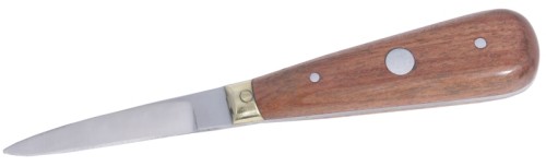 Austernbrecher aus Klingenstahl mit edlem Holzgriff und Messingring, extra schwere Qualität, neue Ausführung Länge: 16 cm,