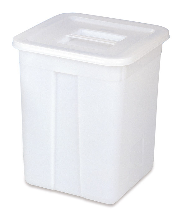 ARAVEN Behälter HORECA aus Polyethylen mit Deckel, 60 Liter Fassungsvermögen, weiß