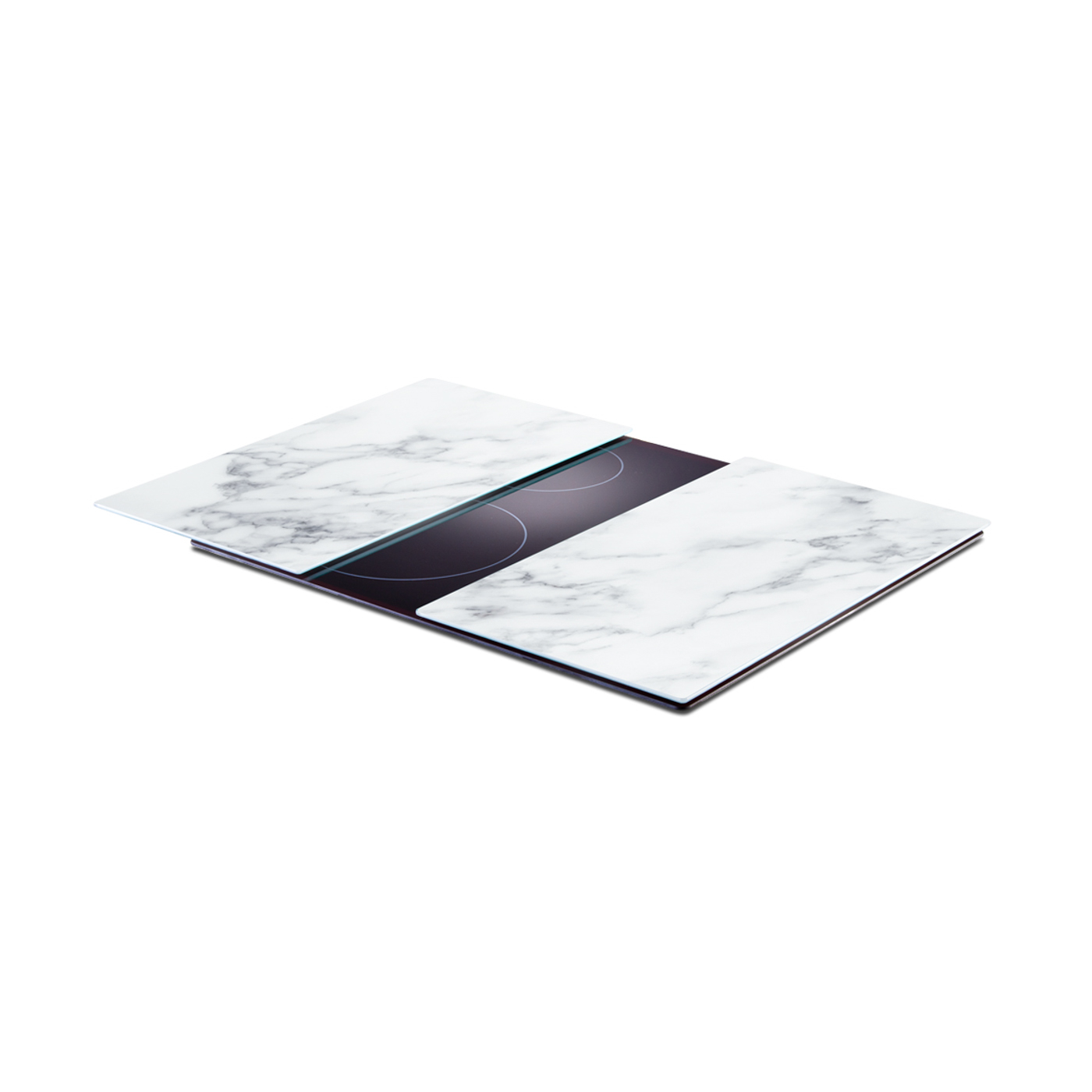 Herdabdeck-/Schneideplatten, Sicherheitsglas, 30x52 cm. Farbe: weiß. Diese modernen Herdabdeck-/Schneideplatten aus Sicherheitsglas