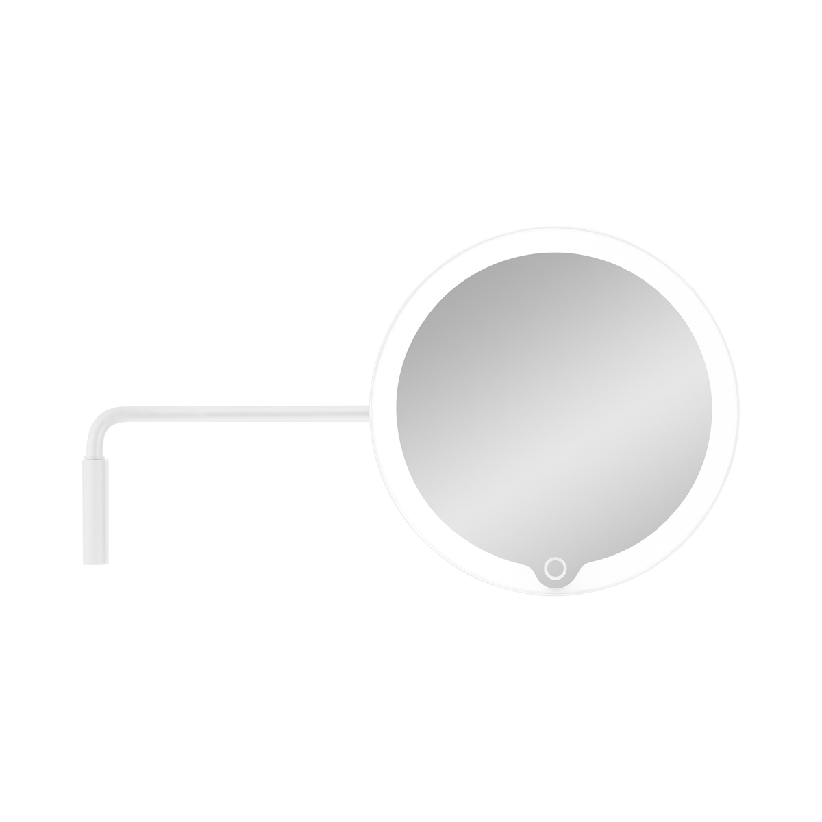 LED Kosmetikspiegel -MODO- White mit Wandhalterung. Material: Edelstahl Titanbeschichtet, Kunststoff. Von Blomus.