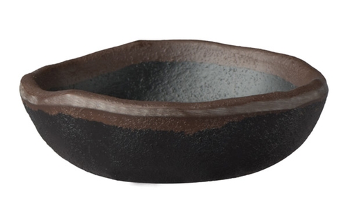 Schale -MARONE- Ø 8,5 cm, H: 2,5 cm Melamin, schwarz mit braunem Rand 0,05 Liter spülmaschinengeeignet stapelbar nicht